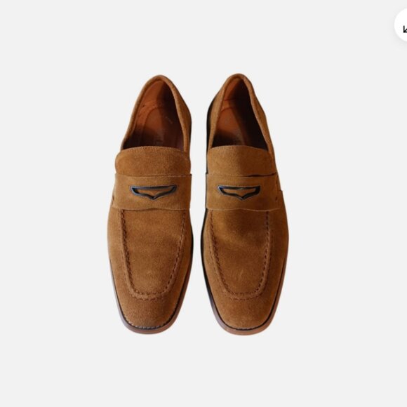 Stacy Adams Marlowe Men's Penny Loafers Dress Shoes Size 9.5 M Suede Brown $120 - Picture 4 of 13